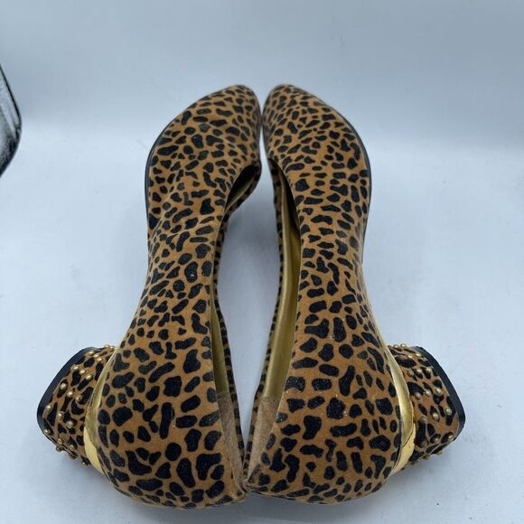 Vintage Wild Rose Animal Print Block Heel Pumps - Picture 1 of 10